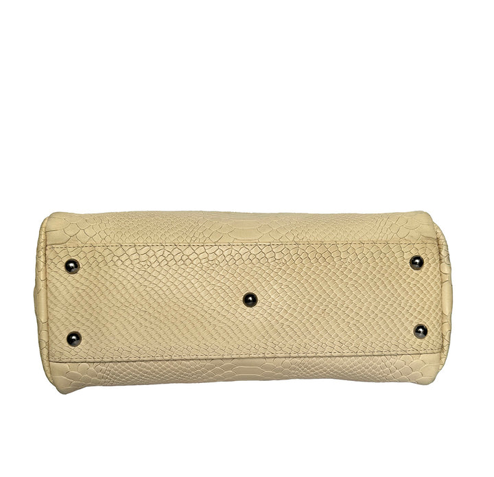 Longchamp Gatsby Embossed Leather Satchel