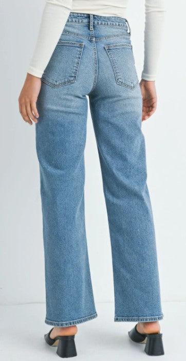 JBD HR Full Length Straight Jeans - Medium Denim