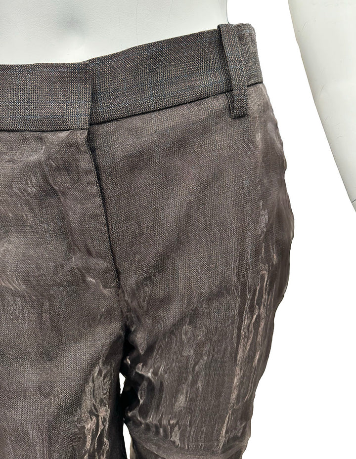 Louis Vuitton Plaid Pants with Silk/Chiffon Overlay - Size 4/6