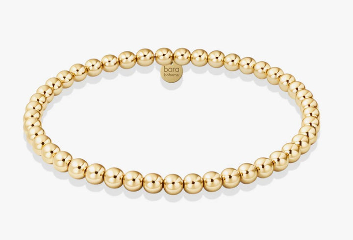 Bara Boheme Classic 4mm Gold Filled Beaded Bracelet
