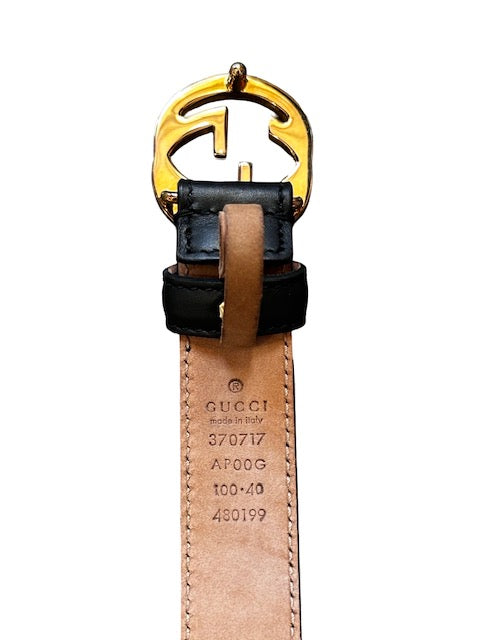 Gucci Interlocking GG Thin Belt - Size 100-40