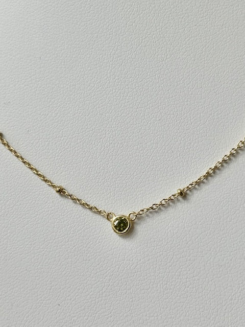 FYB Birthstone Necklace Gold (choose your birthstone)