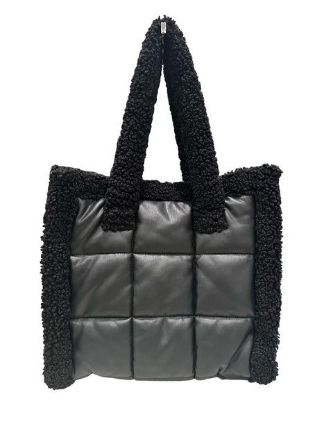 Stand Studio Lolita Faux Shearling Tote
