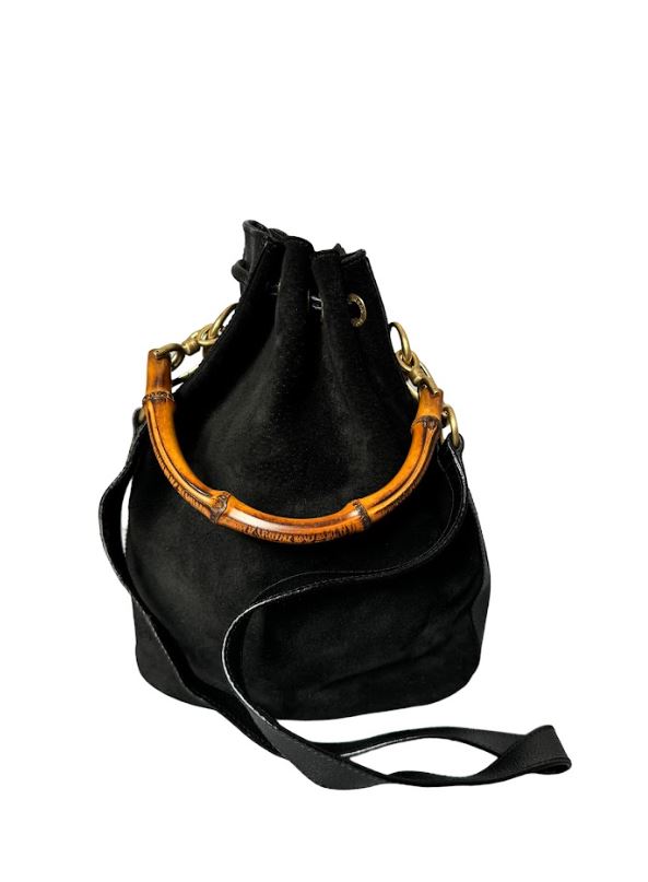 Gucci Bamboo Suede Bucket Bag