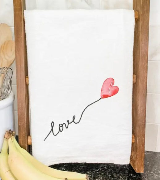 Love Heart Balloon Tea Towel