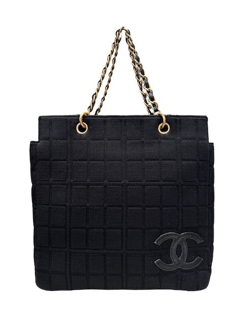 Chanel Jersey Chocolate Bar Handbag - Black