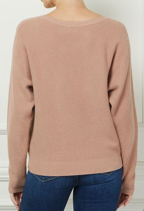 Allie Rose Blush Waffle Sweater