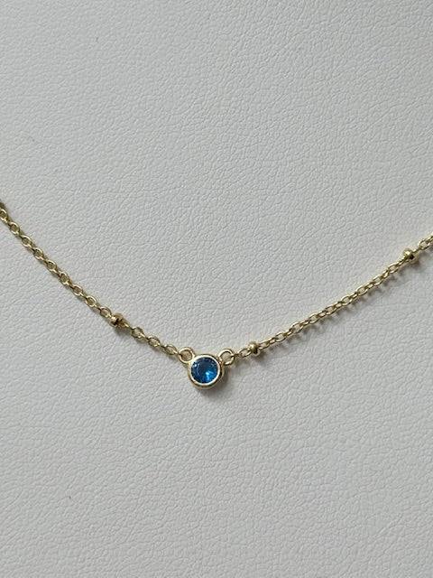 FYB Birthstone Necklace Gold (choose your birthstone)
