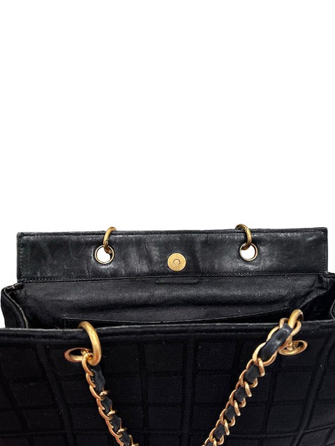 Chanel Jersey Chocolate Bar Handbag - Black