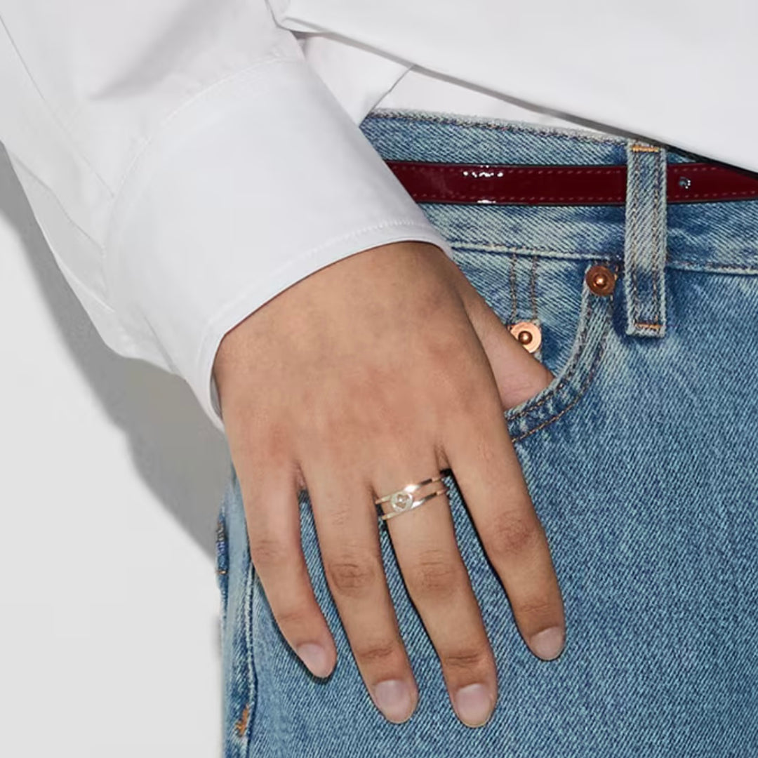 Gucci Interlocking G 6mm Ring - Size 4.5