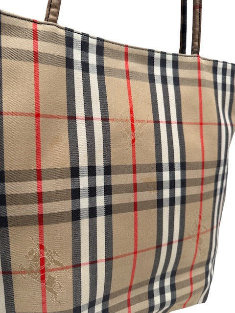 Burberry Haymarket Canvas Tote