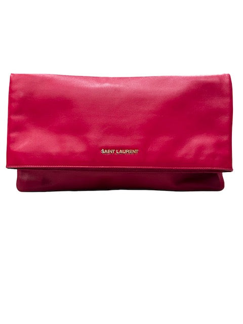 Saint Laurent Letters Fold-Over Clutch