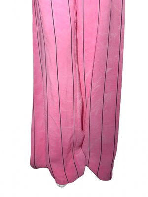 Anett Rostel Size 38 Washed Pink Striped Wide Leg Pants