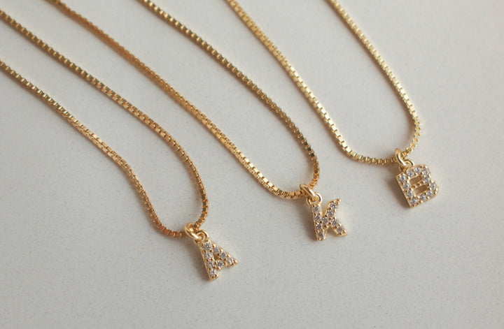 FYB Initial Necklaces Box Chain