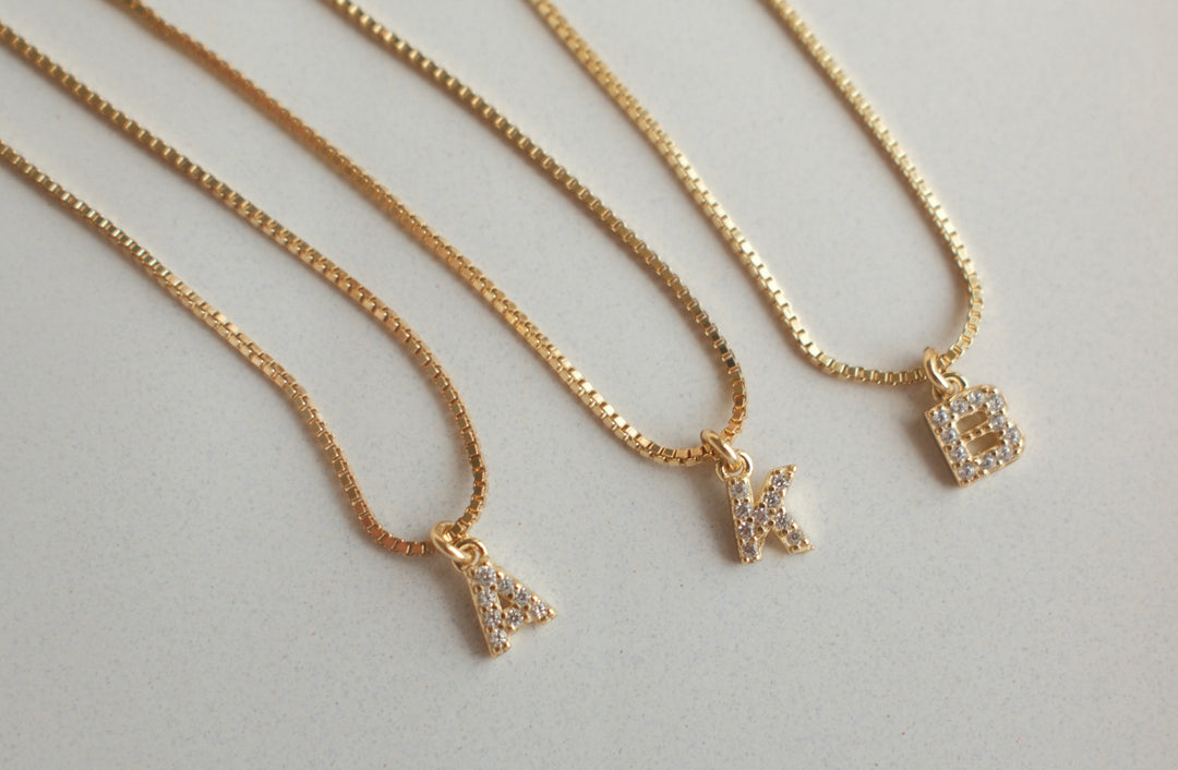 FYB Initial Necklaces Box Chain