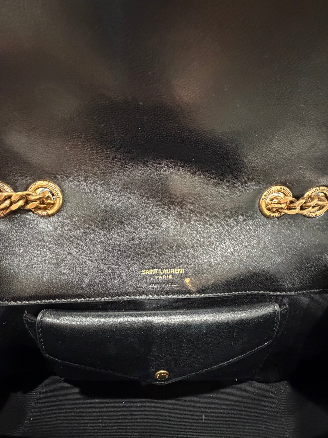 LOULOU small in MATELASSÉ Black lambskin