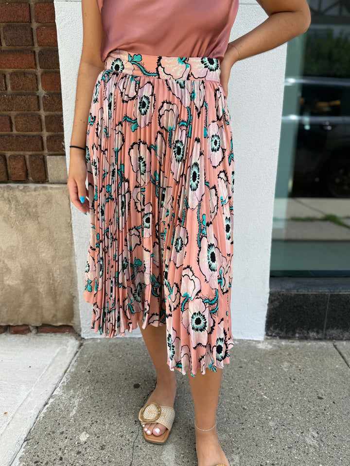 Tucker Pleated Midi Skirt - Large