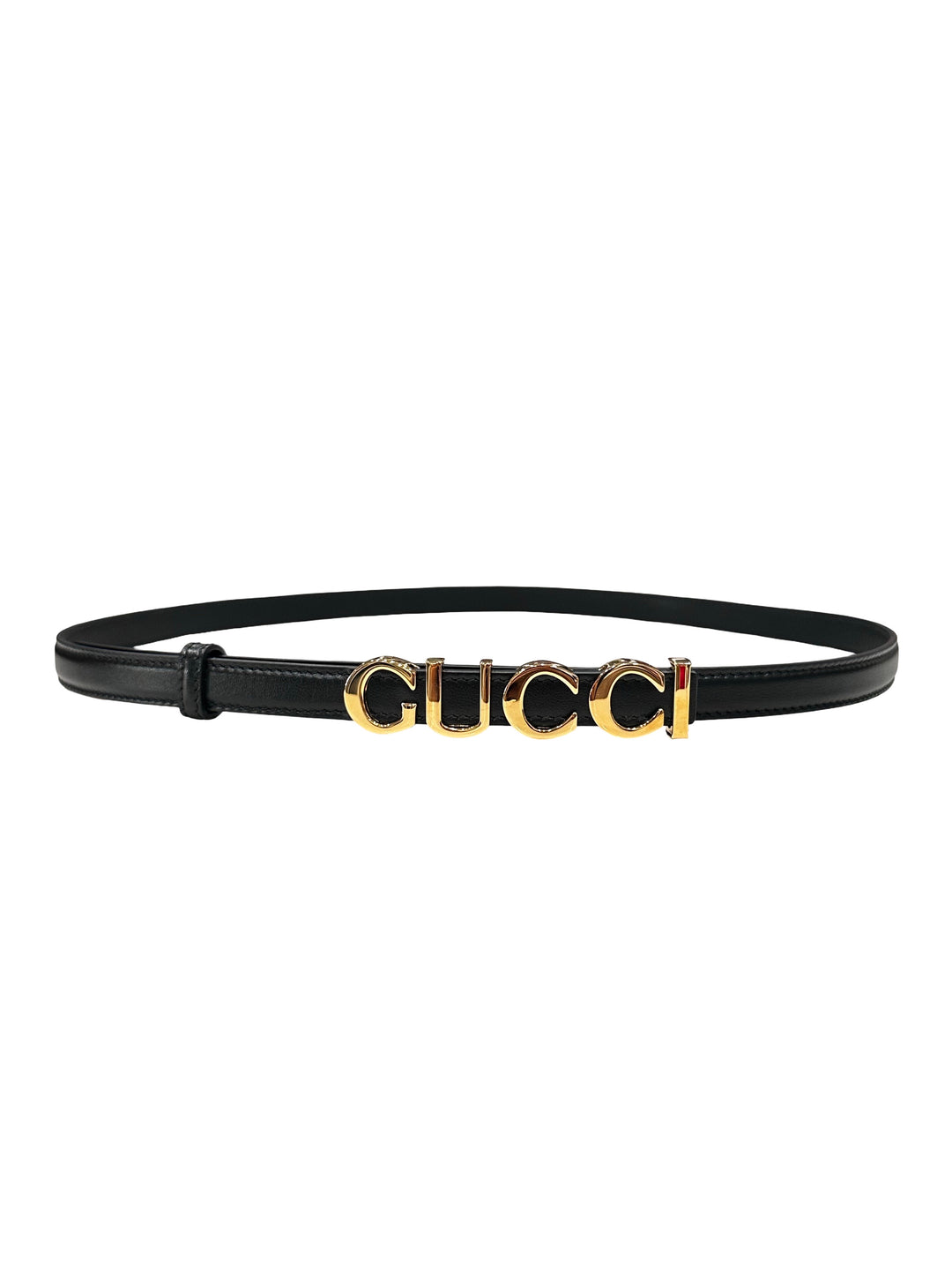 Gucci Logo Thin Belt 15mm - Size 85-34