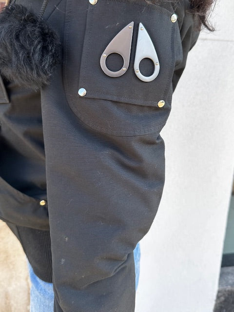 Moose Knuckles Original Debbie Shearling Bomber Jacket - X-Small/Small