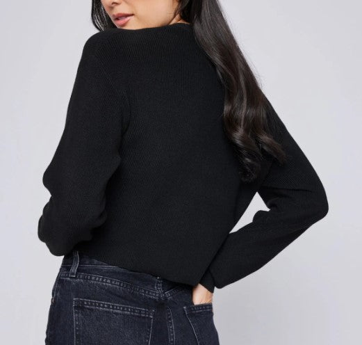Gentle Fawn Black Button Front Cardigan