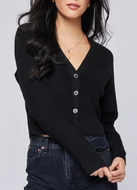 Gentle Fawn Black Button Front Cardigan
