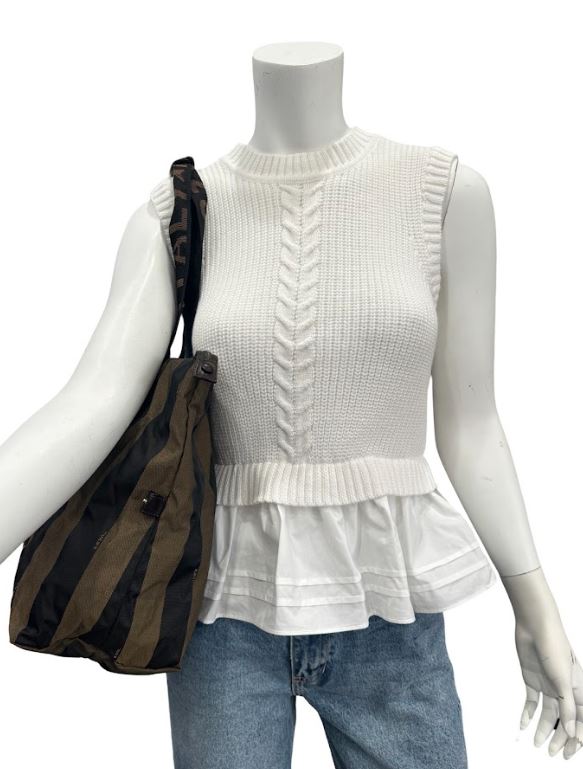 Fendi Pequin Stripe Tote