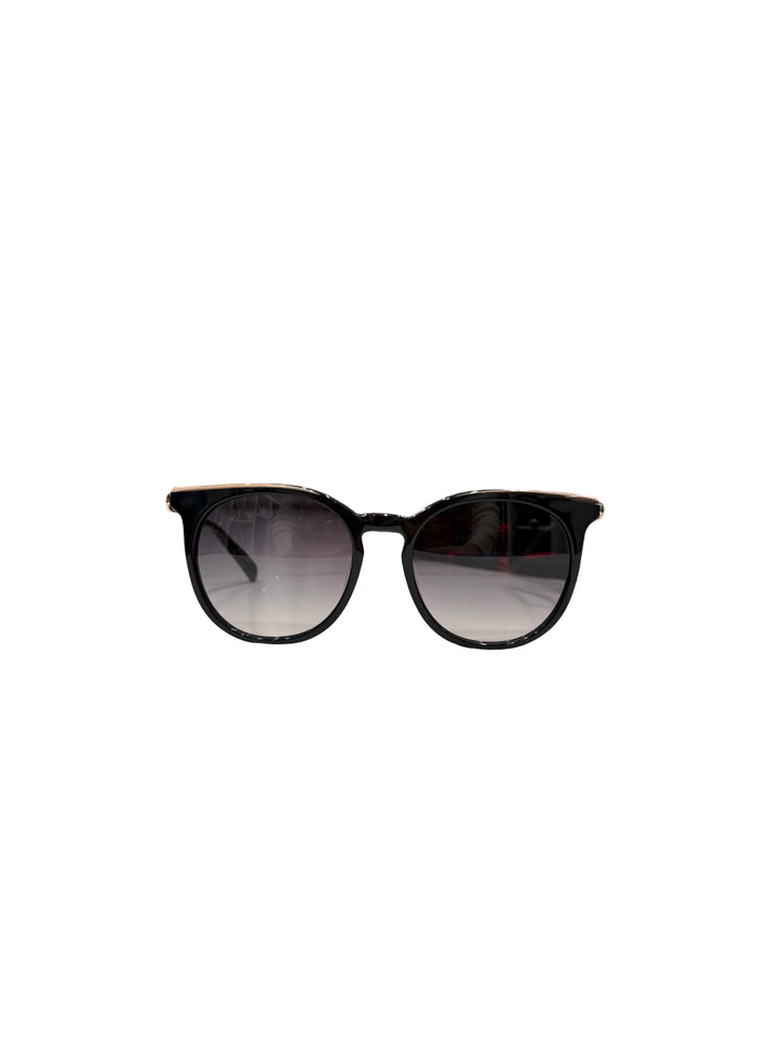 Longchamp Black/Gold Square Sunglasses
