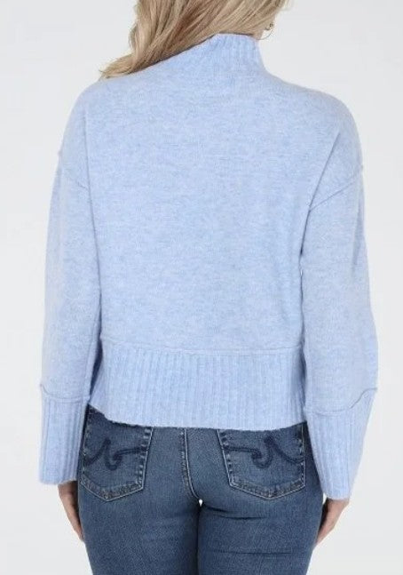 Rain & Rose Light Blue Turtleneck Sweater