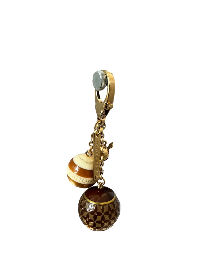 Louis Vuitton Sac Mini Lin Ball Keychain/Bag Charm