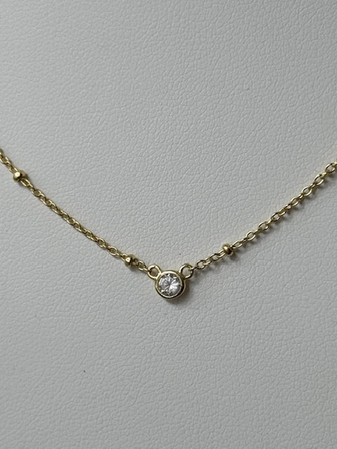 FYB Birthstone Necklace Gold (choose your birthstone)