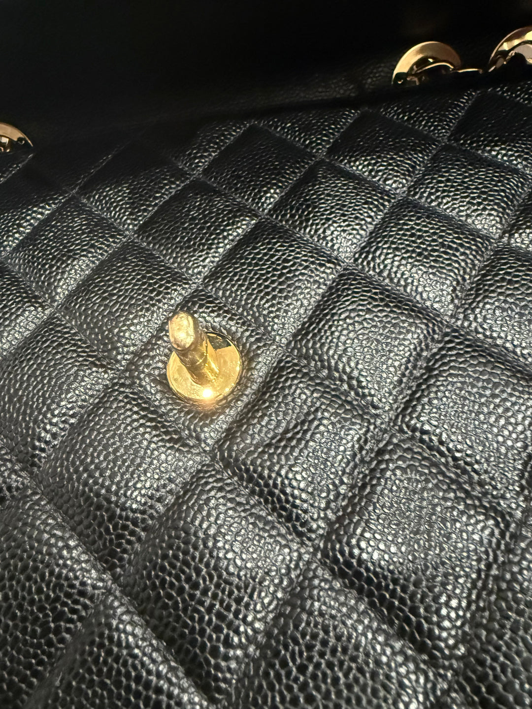 Chanel Caviar Leather Classic Flap Handbag - 24k Gold Hardware - Large