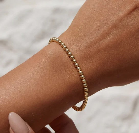 Bara Boheme Classic 4mm Gold Filled Beaded Bracelet