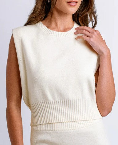 Kerisma Issa Ivory Sleeveless Sweater