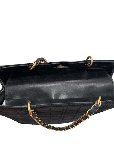Chanel Jersey Chocolate Bar Handbag - Black