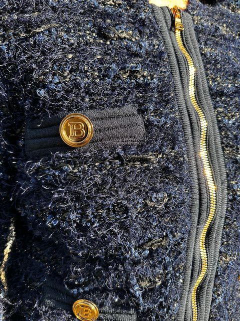 Balmain Tweed Zip Jacket - Size 42