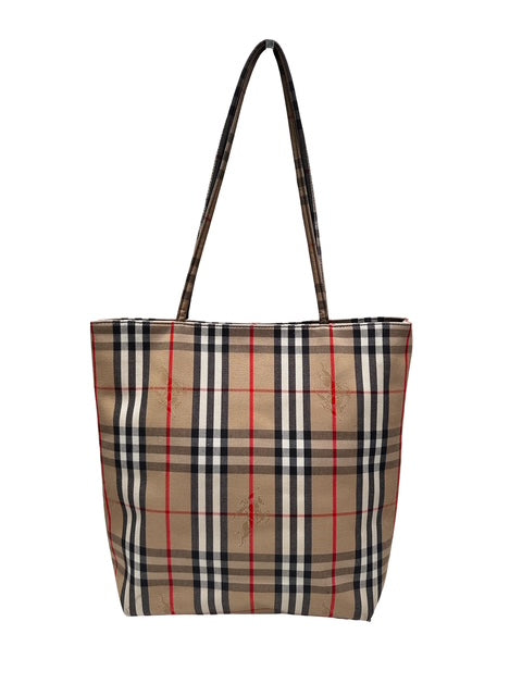 Burberry Haymarket Canvas Tote