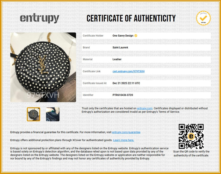 Saint Laurent Vinyle Round Crossbody