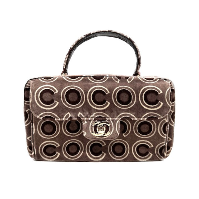 Chanel Coco Velvet Top Handle Bag