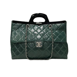 Chanel Glazed Calfskin Qulited CC Large Delivery Tote