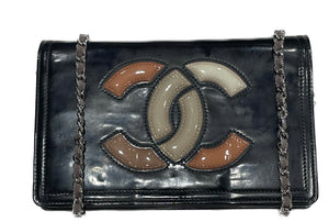 Chanel Lipstick Patent Leather Chain Crossbody